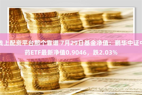 线上配资平台那个靠谱 7月29日基金净值：鹏华中证中药ETF最新净值0.9046，跌2.03%